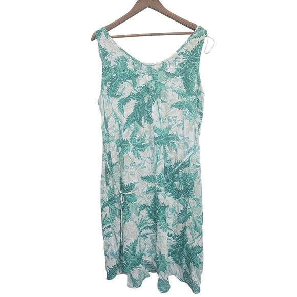 NWT H&M Mama Women’s M Green Fern Print Sleeveless Maternity Dress - Picture 1 of 7